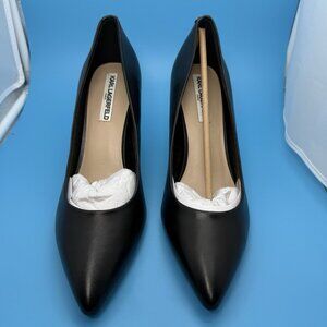 Karl Lagerfeld Women Classic Pump Heels Royale Black Nappa Leather